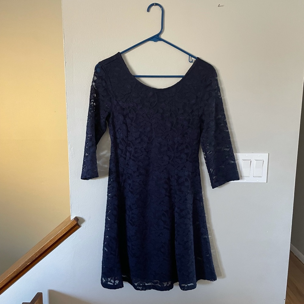 Navy blue long sleeve dress
